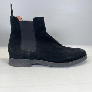 New Republic Chelsea Boots Mens Size 9 Black Suede Pull On Crepe Sole Shoes